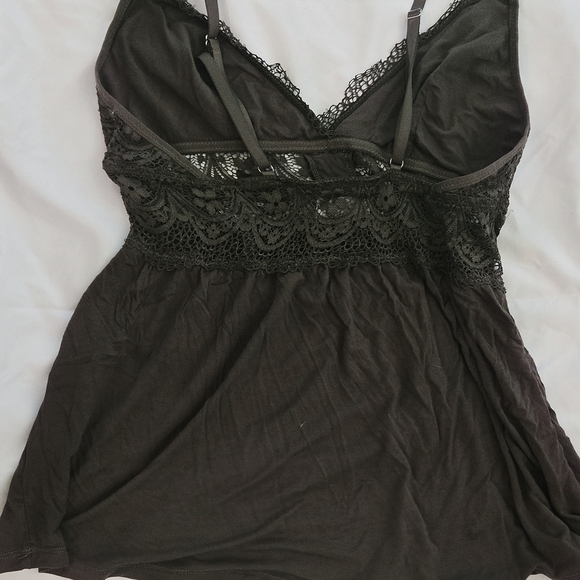 Daisy Fuentes Forest Green Lace Nighty - Picture 2 of 4